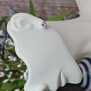 14KT CERTIFIED WHITE GOLD .52TDW DIAMOND STUDS F-G Color